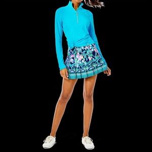 LILLY PULITZER LUXLETIC LOREN 13" SKORT High Tide Navy “She’s Got Sol”
